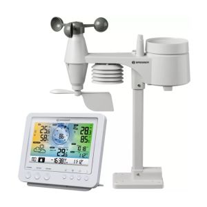 BRESSER WIFI COLOR WEATHER CENTER WITH 5 IN 1 PROFI SENSOR - WHITE