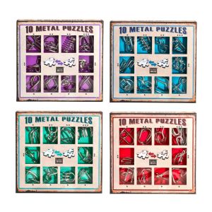 10 METAL PUZZLES-ΔΙΑΦΟΡΑ ΧΡΩΜΑΤΑ