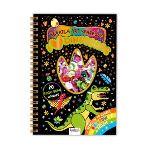SCRATCH ART SPARKLES I LOVE DINOSAURS