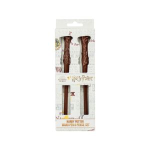 HARRY POTTER WAND PEN & PENCIL SET IN WINDOW BOX